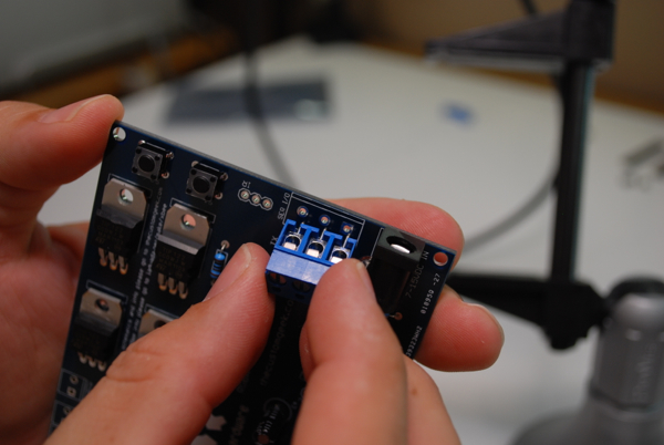Installing the serial I/O.