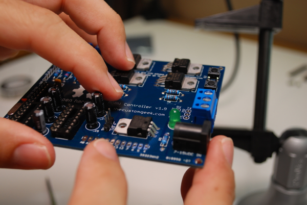 Installing the voltage select header.